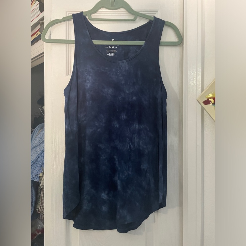Women's American Eagle Small Soft and Sexy Blue Tie Dye Tank